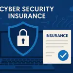 Digital shield and padlock illustration — representing cyber security and insurance protection for SMEs.